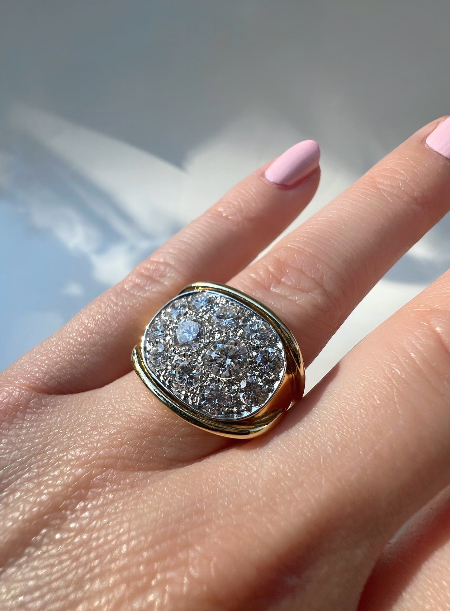 Diamond Cluster Ring