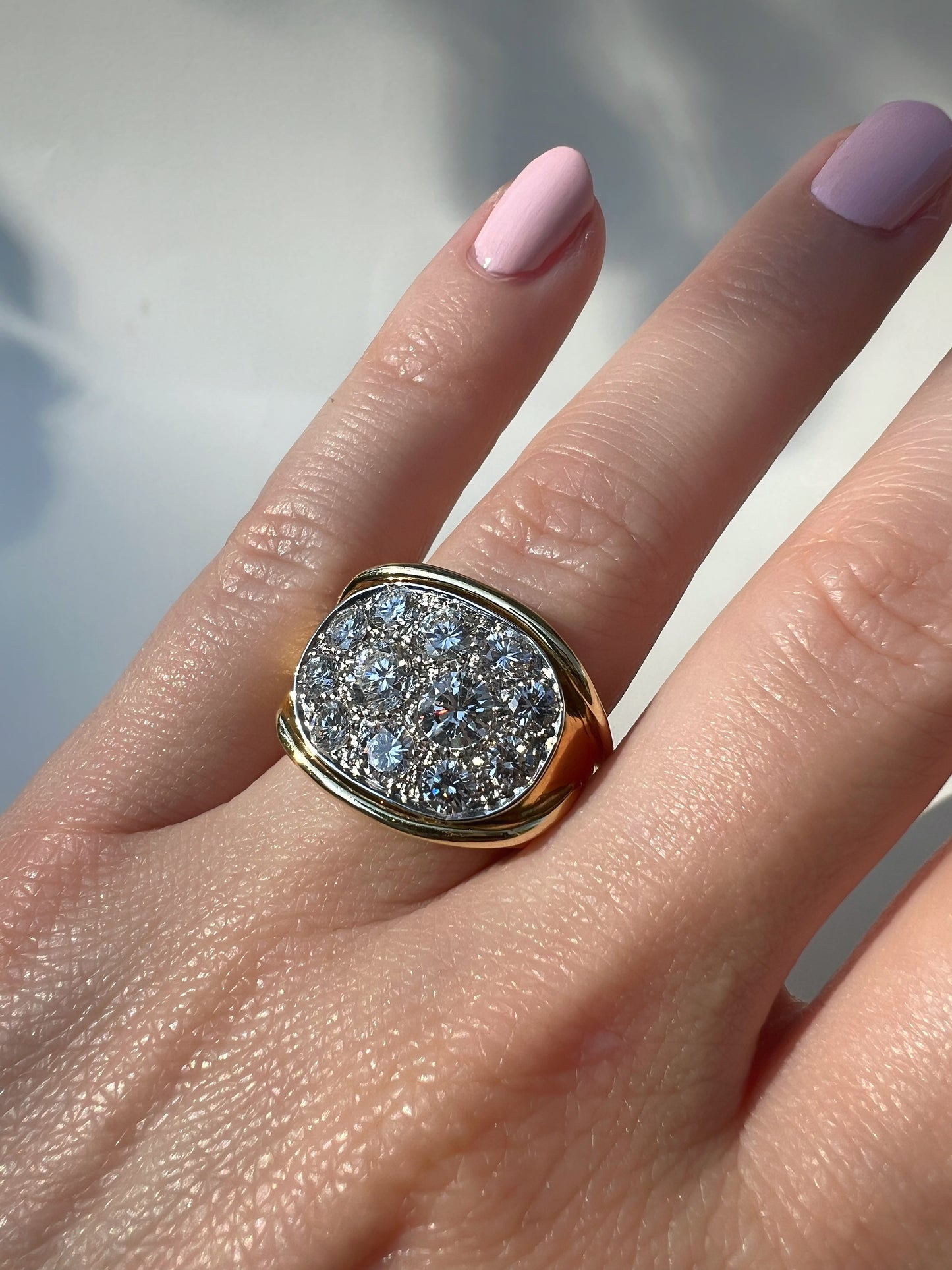 Diamond Cluster Ring