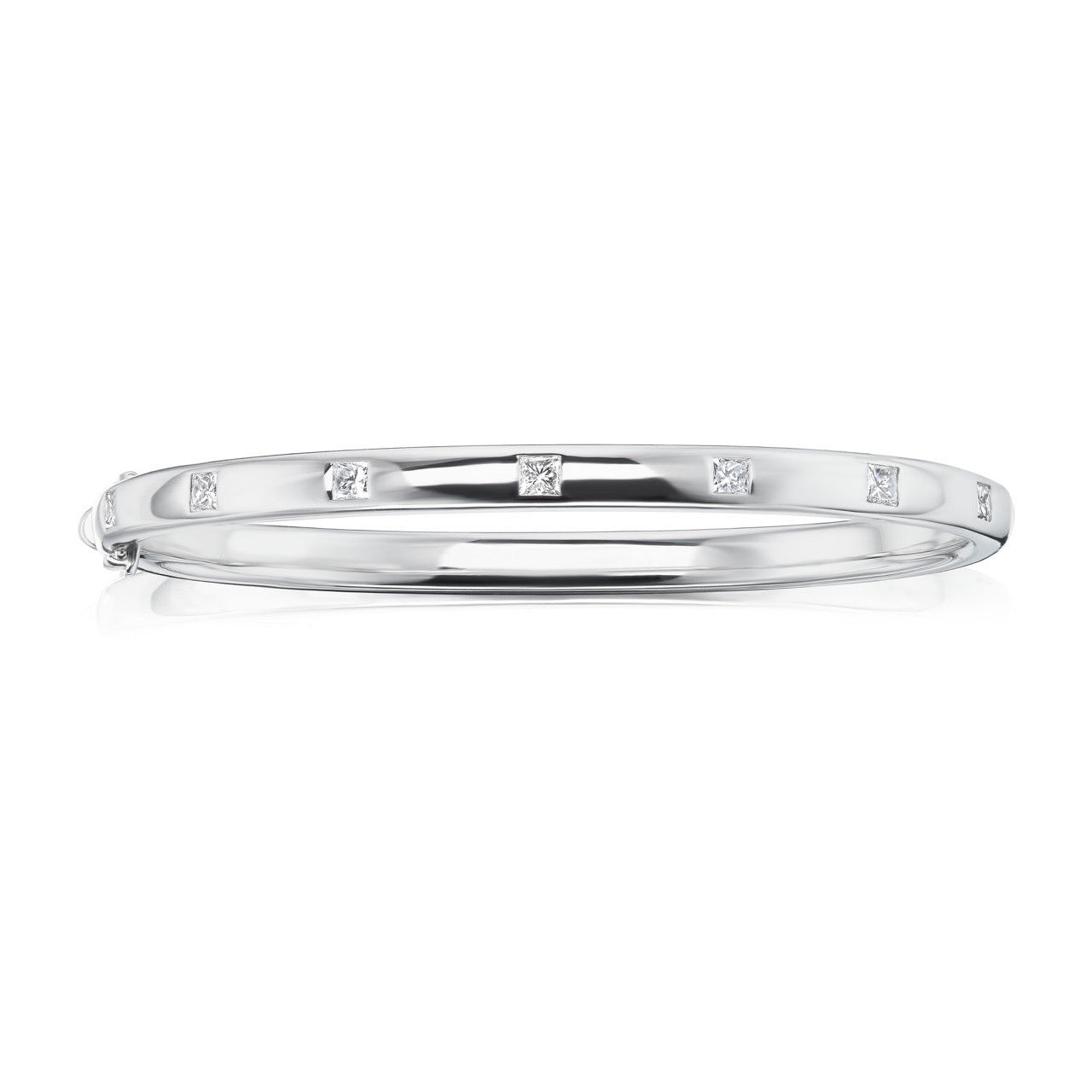 Princess Cut Diamond Bangle