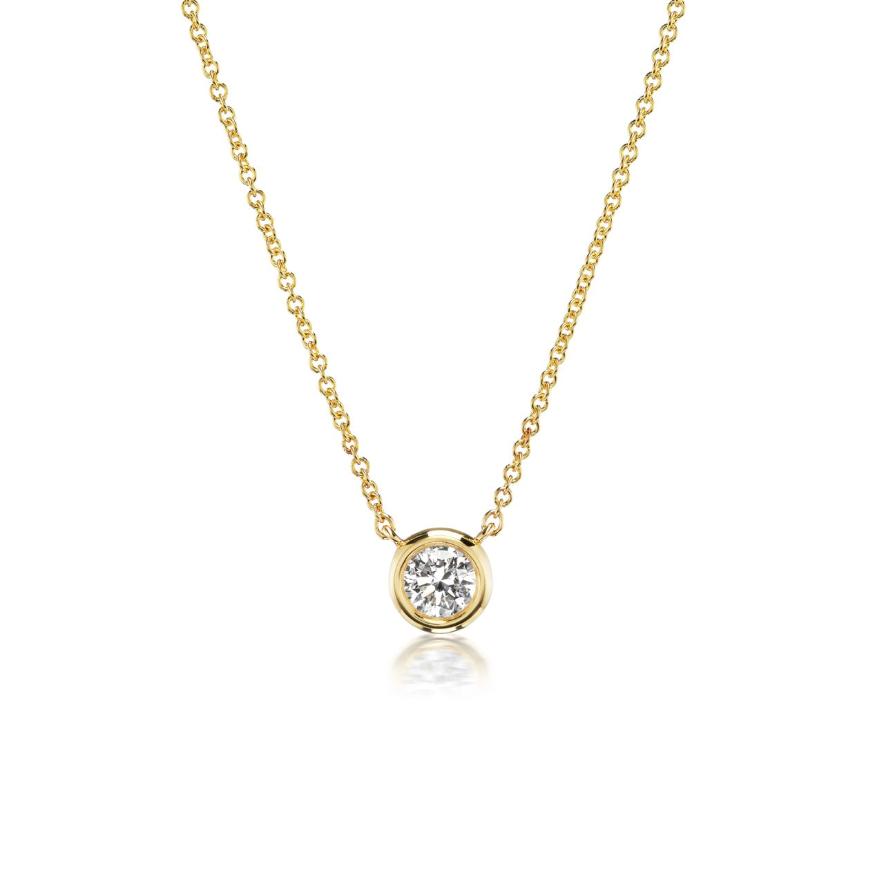 Bezel Solitaire Necklace