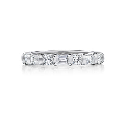 Baguette and Round Wedding Band