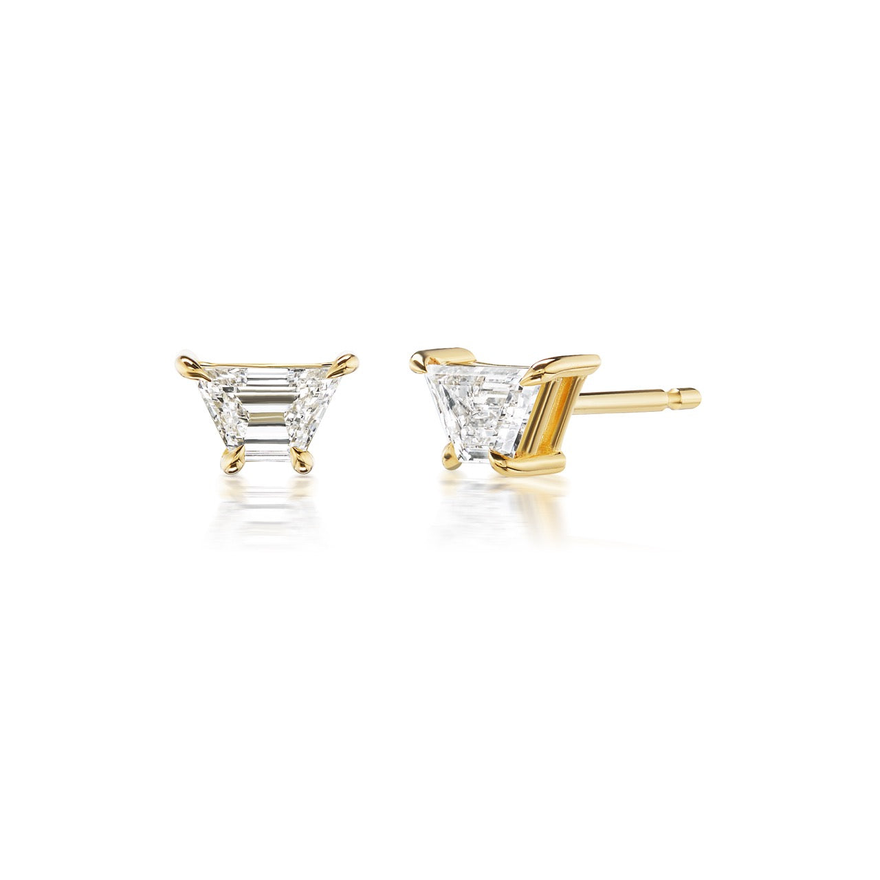 Trapezoid Diamond Studs